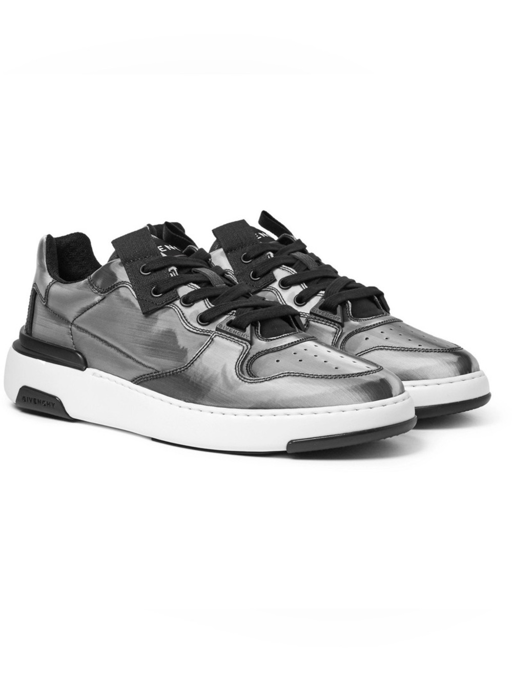 Givenchy Metallic Silver Low-Top Sneakers